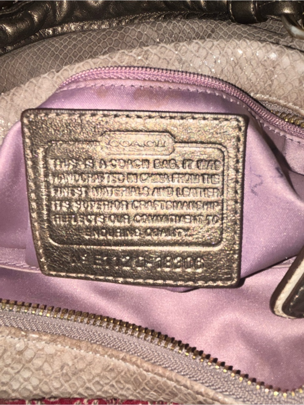 ✨ Authentic Coach Kristin Metallic Python Embossed Hobo Bag ✨ - Picture 4 of 4